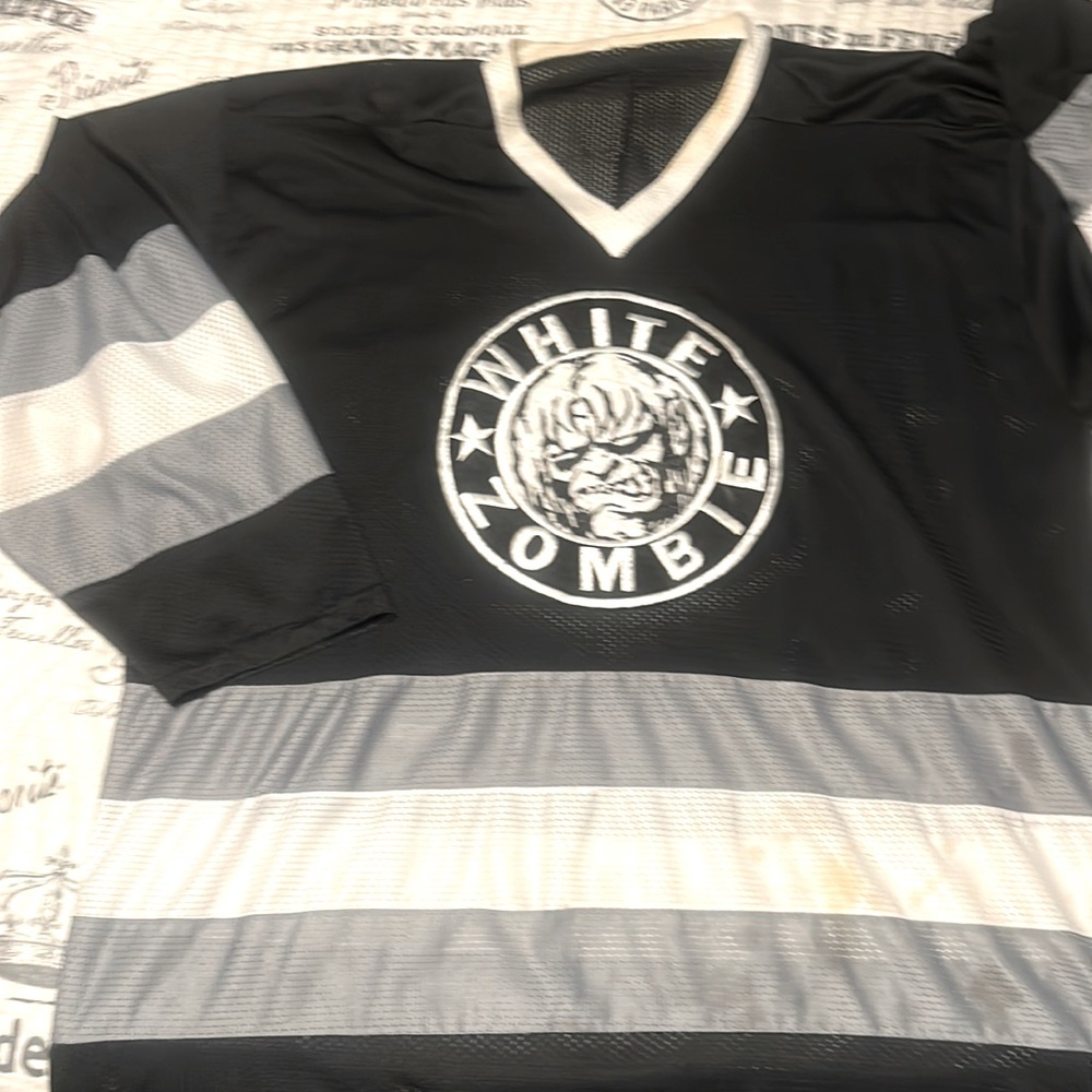 Vintage White Zombie REAL Authentic!!  Hockey Jersey Used 1997